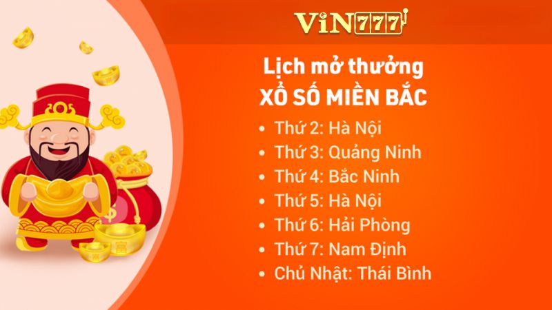 Chi tiết lịch quay thưởng XSMB theo từng ngày để bạn thuận tiện theo dõi